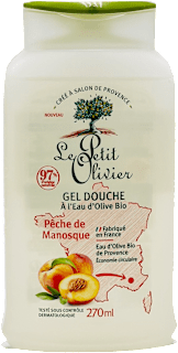 Gel de duș cu piersici Le Petit Olivier