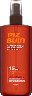 Слънцезащитно спрей-олио Tan & Protect SPF 15 PIZ BUIN