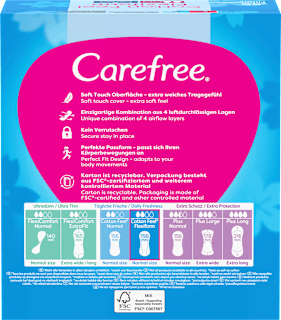 Slipeinlagen Cotton Feel Flexiform mit Frischeduft Carefree
