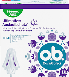 Tampons Extra Protect Tag+Nacht Super Plus o.b.