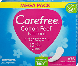 Slipeinlagen Cotton Feel Normal Aloe Megapack Carefree