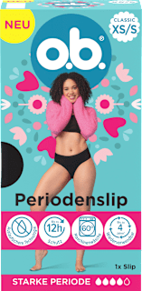 Periodenunterwäsche Slip schwarz Gr. XS/S o.b.