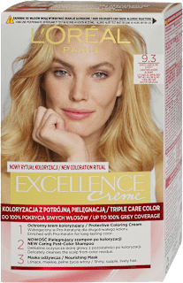 Farba do włosów 9.3 Bardzo Jasny Blond Złocisty L'ORÉAL PARiS EXCELLENCE Creme