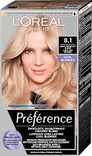 Боя за коса COOL BLONDESS, Nr.8.1 Light Ash Blonde L'ORÉAL PARiS PRÉFÉRENCE