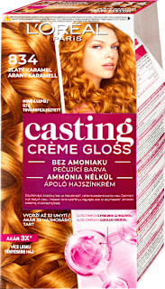 barva na vlasy Zlatý karamel 834 L'ORÉAL PARiS CASTING Crème Gloss