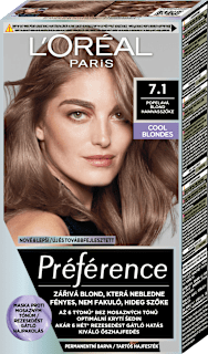 Tartós hajfesték, hamvas szőke 7.1 L'ORÉAL PARiS PRÉFÉRENCE