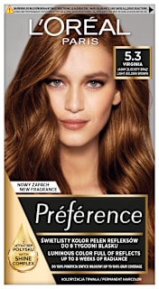 Farba do włosów 5.3 VIRGINIA Jasny Złocisty Brąz L'ORÉAL PARiS PRÉFÉRENCE