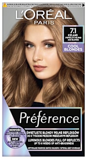 Farba do włosów 7.1 ISLANDE Popielaty Blond L'ORÉAL PARiS PRÉFÉRENCE