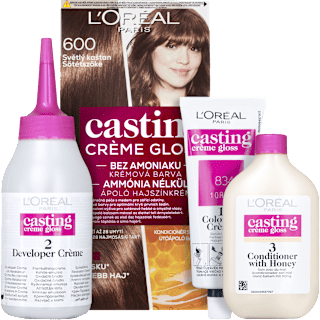 Farba na vlasy - 600 svetlý gaštan L'ORÉAL PARiS CASTING Crème Gloss