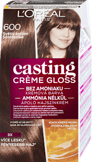 Farba na vlasy - 600 svetlý gaštan L'ORÉAL PARiS CASTING Crème Gloss