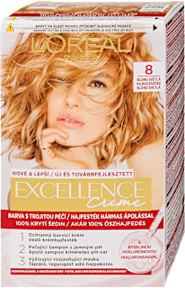 Tartós hajfesték, világosszőke 8 L'ORÉAL PARiS EXCELLENCE Creme