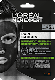 Pure Carbon reinigende Tuchmaske L'ORÉAL PARiS MEN EXPERT