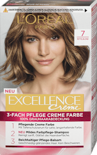 Creme 3-Fach Pflege Creme Farbe - Nr. 7 Mittelblond L'ORÉAL PARiS EXCELLENCE Creme