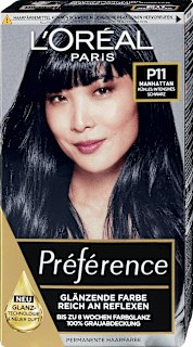 Permanente Haarfarbe - Nr. P 11 Manhattan Kühles intensives Schwarz L'ORÉAL PARiS PRÉFÉRENCE