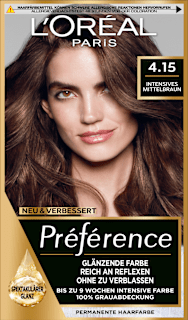 Permanente Haarfarbe - Nr. 4.15 Intensives Mittelbraun L'ORÉAL PARiS PRÉFÉRENCE