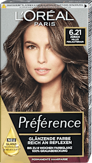 Permanente Haarfarbe - Nr. 6.21 Zürich helles Perlmuttbraun L'ORÉAL PARiS PRÉFÉRENCE
