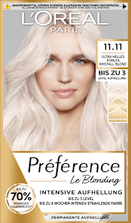 Haarfarbe 11.11 Ultra Helles Kühles Kristall-Blond L'ORÉAL PARiS PRÉFÉRENCE