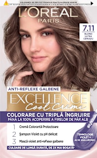 Vopsea de păr permanentă cu amoniac 7.11 L'ORÉAL PARiS EXCELLENCE Creme