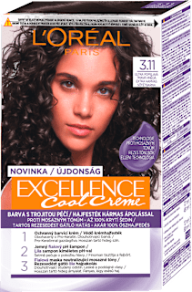 barva na vlasy ultra popelavá tmavá hnědá 3.11 L'ORÉAL PARiS EXCELLENCE Creme