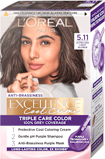 Боя за коса Excellence Cool Creme, Nr.5.11 Ултра пепеляво светлокестеняв L'ORÉAL PARiS EXCELLENCE Creme