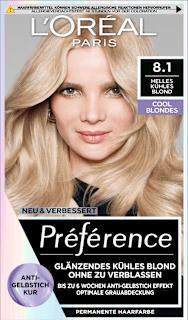Haarfarbe 8.1 Cool Blondes Helles Kühles Blond   L'ORÉAL PARiS PRÉFÉRENCE