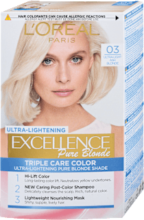 Barva za lase, 03 Ultra svetlo pepelnato blond  L'ORÉAL PARiS EXCELLENCE Creme