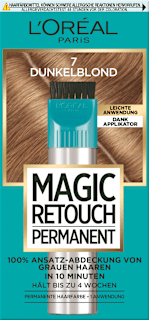 Ansatzset zur Abdeckung von grauem Haar, 7 Dunkelblond L'ORÉAL PARiS MAGIC RETOUCH