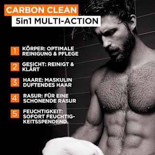 Duschgel Pure Carbon mit Karbon, Multi Action 5in1 L'ORÉAL PARiS MEN EXPERT