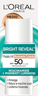 Fluido viso UV Bright Reveal illuminante SPF50 - colorazione media L'ORÉAL PARiS
