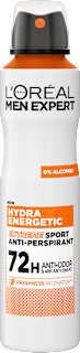 Pánsky antiperspirant v spreji Hydra Energetic Extreme Sport 72h L'ORÉAL PARiS MEN EXPERT