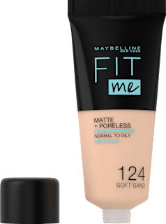 Foundation Fit Me Matte & Poreless 124 Soft Sand MAYBELLINE NEW YORK