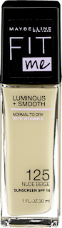 Fit Me Luminous+Smooth podkład rozświetlający 125 Nude Beige MAYBELLINE NEW YORK