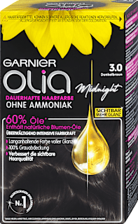 dauerhafte Haarfarbe - Nr. 3.0 Dunkelbraun GARNIER olia