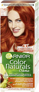 7.40+ Miedziany blond, farba do włosów, do 100% pokrycia siwych włosów GARNIER Color naturals