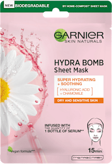 Mască tip șervețel cu mușețel GARNIER SKIN NATURALS
