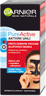 slupovací maska proti černým tečkám GARNIER PureActive