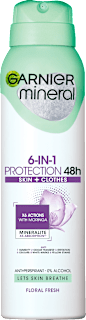 6-in-1 Protection dezodorans u spreju Floral Fresh GARNIER mineral