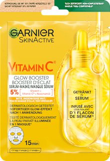 Tuchmaske Vitamin C + Hyaluronsäure Garnier Skin Active