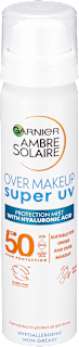 opalovací pleťový sprej Over Makeup super uv SPF50 GARNIER AMBRE SOLAIRE