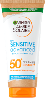 Слънцезащитно мляко Sensitive Advanced SPF 50+ GARNIER AMBRE SOLAIRE