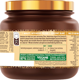 Haarkur 1-Minute Argan & Camelia-Öl Wahre Schätze