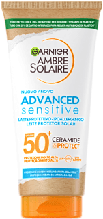 Latte protettivo Advanced Sensitive SPF50+ GARNIER AMBRE SOLAIRE