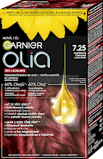 barva na vlasy 7.25 rubínová červená GARNIER olia