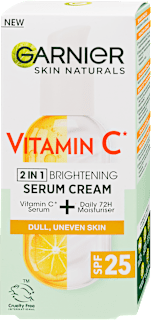 Arcápoló szérum krém 2in1 C-vitaminnal, SPF25-ös fényvédelemmel GARNIER SKIN NATURALS