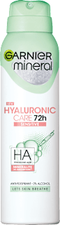 HYALURONIC CARE 72h dezodorans u spreju Sensitive  GARNIER mineral