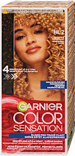 Tartós hajfesték, mézszőke, kiszőkítő nélkül HL2, sötétbarna hajra GARNIER Color Sensation