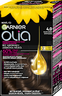 Farba na vlasy - 4.0 tmavo hnedá GARNIER olia