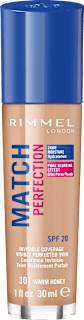 Match Perfection tečni puder – 301 Warm Honey RIMMEL LONDON