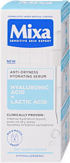 Arcszérum hyaluronsavval és tejsavval, Anti Dryness Mixa