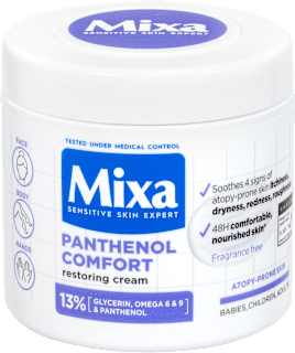 Telový krém Panthenol Comfort Mixa